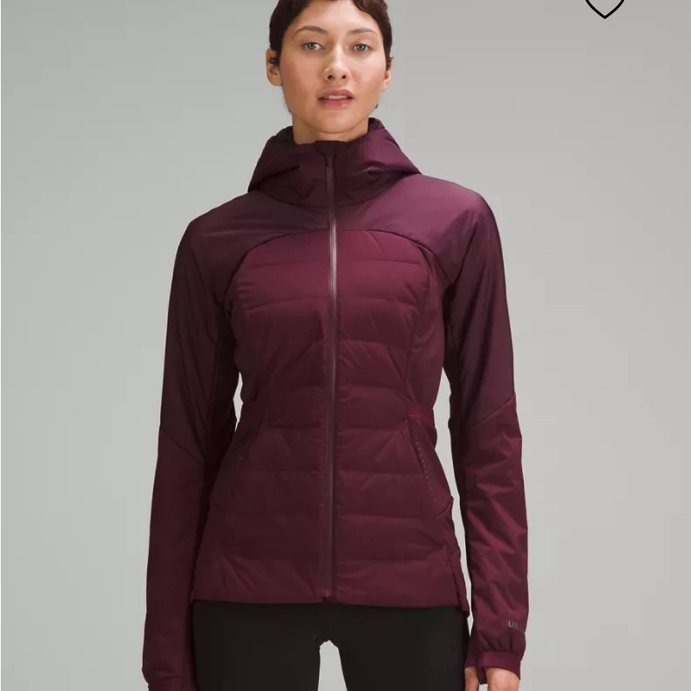 NWOT Maroon red Down For It All Lululemon running jacket size 6